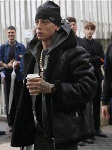 Synaworld品牌刺绣套头针织帽，流行街头嘻哈骷髅帽，复古针织帽冬季服装 - 彩色 - 查看 1