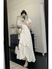 Women Long Dresses - White - View 5