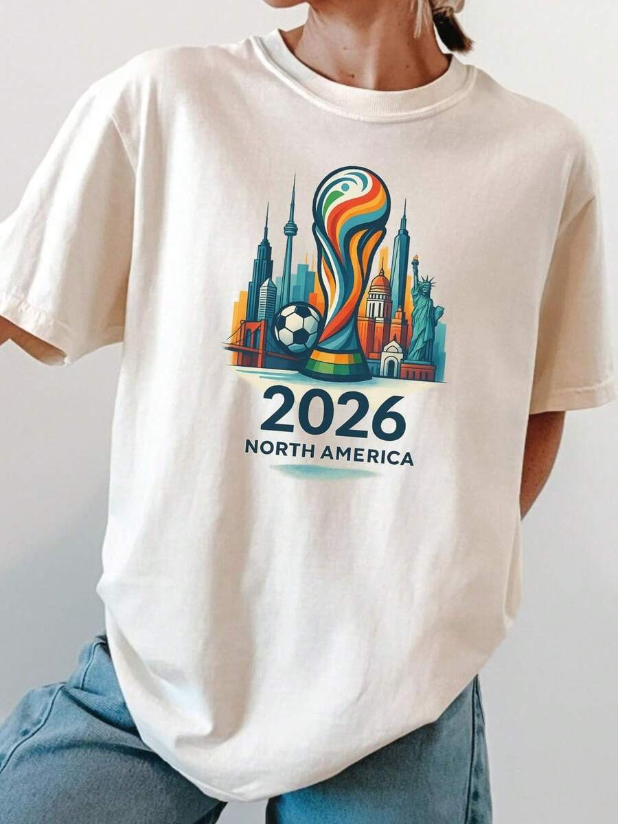 2026 World Cup Shirt, World Cup Tshirt - White - View 1