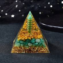 CUPIDCRYSTAL 1pc Orgone Lapis Lazuli Crystal Chakra Orgonite Pyramid, Suitable For Gifts, Office And Home Decor, Creative Gifts - A - View 14