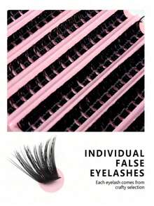 200片独立睫毛簇 | D型卷翘，8-16mm混合装 | DIY单根睫毛嫁接，打造浓密卷翘的戏剧眼妆效果，自然妆效 | 可重复使用假睫毛，适合日常、婚礼、约会、派对、旅行和春季妆容 - D - 查看 5