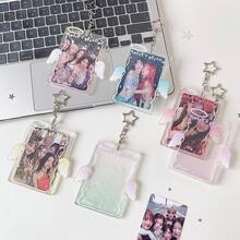 Hộp đựng thẻ INS Angel Heart chấm bi, hộp bảo vệ ảnh chụp lấy liền 3 inch dành cho học sinh, phụ kiện trưng bày thẻ treo bằng acrylic hình ngôi sao thần tượng. - Hình chữ nhật - Xem 9