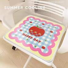 SANRIO Cojín de asiento de seda de hielo con diseño de dibujos animados, almohadilla de enfriamiento de verano, cojín antideslizante para silla de oficina, alfombrilla de silla para estudiantes - 1PC - Ver 4