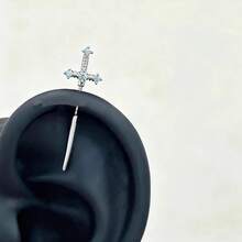 1 Pcs Excalibur Demon Sword Ear Studs, Surgical Steel Wing Helix Conch Ear Piercing Jewelry, Anti-Allergic Cartilage Earring - HY-904 - 查看 6