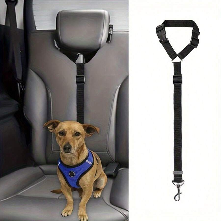 2-In-1 Adjustable Dog Car Safety Harness, Using This Backseat Tether And Loop Ensures Your Pet's Safety On The Road - Multicolor - View 1