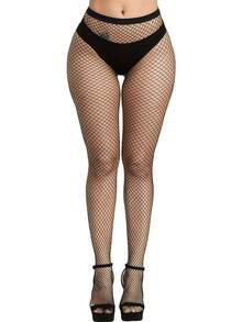 1/2Pairs Women'S High Elasticity Fishnet Seamless Tight, Black, Medium. - Black - View 3