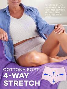 5/10/16pcs, Sanitary Napkins, Period Panties, Panty-Style Sanitary Napkins, Elastic Waistband Design, Overnight Panty-Style Sanitary Napkins, Menstrual Products, Women's Menstrual Period, Dry And Breathable, Ultra-Thin And Fast-Absorbing, Menstrual Underwear, Overnight Crotch Protection Panties - [M-xL] Period Panties - High Elastic Waistband - View 6