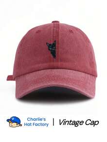1 Pc BLACK CAT Print Baseball Cap, Classic Casual Stylish Vintage Soft Sweatband Adjustable Size Lightweight Sun Protection Versatile Vintage Dad Hat, Suitable For Outdoor Sports Daily Wear Party Vacation Perfect Gift For Family And Friends - Black Cat - 查看 6
