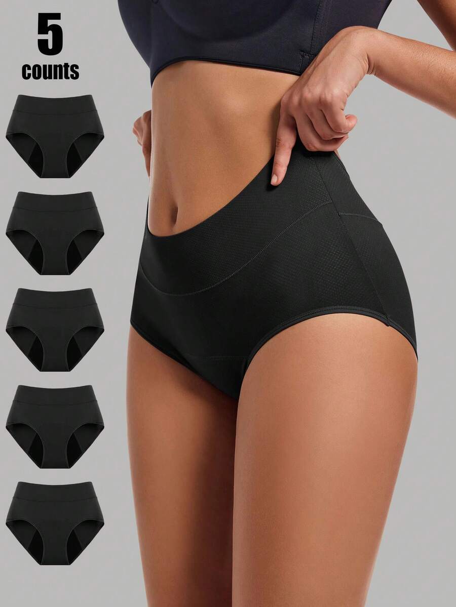 Menstrual Panties For Menstruation 4-Layer Leak Proof Sanitary Heavy Absorbent Menstrual Period Underwear Panties Woman - 黑色 - 查看 1
