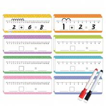 16张装可擦写数字线卡片，0-10，0-20数字线，适用于学生、家庭教育、教师教学用品、课堂教学、数学中心游戏，高品质耐用 - 杏色 - 查看 13