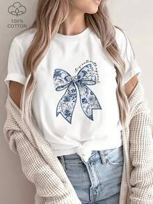 Women T-Shirts - [White] - View 2