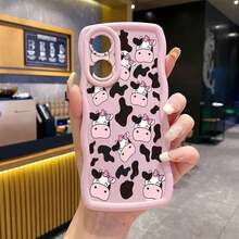 Funda para teléfono con estampado de vaca, lunares y ondas (1 pieza), impresión UV, compatible con iPhone 17/17 Pro Max/16 Pro Max/15 Pro/14 Pro/13 Pro/12 Pro/12/11 - Color 1 - Ver 3