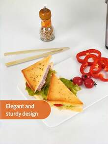 Kẹp gắp bánh mì bằng gỗ tái sử dụng 7 inch, thích hợp dùng cho kẹo, dưa chua, bánh quế, bánh mì sandwich và các vật dụng nhà bếp khác, 2 chiếc/bộ. - Nhiều màu - Xem 4