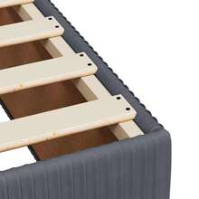 vidaXL Boxspringbett Mit Matratze Dunkelgrau 90x190 Cm Samt - Grey - View 11