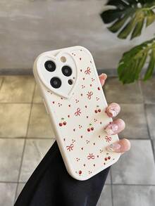 1个TPU心形镜框，樱花蝴蝶结软壳手机壳，乳白色竖条纹甜美少女防摔保护套，适用于 11、12、13、14、11 Pro Max、12 Pro Max、13 Pro Max、14 Pro Max、XR、15、15 Pro、15 Pro Max、16、16 Pro、16 Plus、16 Pro Max - 彩色 - 查看 2