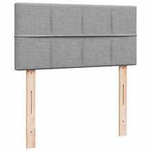 vidaXL Ottoman-Bett Mit Matratze Hellgrau 90x190 Cm Stoff - Gris - Voir 9