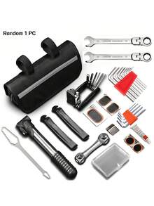 Portable Bicycle Repair Tool Kit - Hex Wrench, Nut, Tire, Screwdriver For Motorcycle & Bicycle Maintenance - A - 查看 12