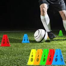 10pcs Hollow Windproof Mini Roller Skating Barriers, Marker Cones, Obstacle Cones, Football/Basketball Training Equipment, Thick Durable Roller Skating Obstacle Poles, Professional Training Use - Multicolor - View 3