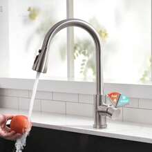360° Kitchen Sink Mixer Taps Pull Out Spout Spray Single Lever Modern Mono Tap - Multicolor - View 4