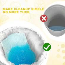 50 Pcs Super Absorbent Commode Pads Locks Odor And Prevents Splash Disposable Bedside Commode Liners Pads With Absorbent Gel For Adult Portable Toilet Chair Seat Bucket And Bedpan Home Medical Care - White - View 6