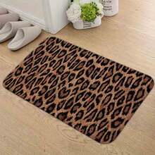 1/2/3pcs-Wild Animal Leopard Print Plush Area Rug For Living Room Bedroom Decor Soft Fuzzy Faux Fur Floor Mat Non-Slip Design-Flannel Material,Soft,Comfortable And Easy To Clean,Suitable For Bathroom,Bedroom,Kitchen,Porch,Laundry Room,Daily Decor,Three Sizes Available - 白色 - 查看 4