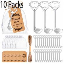10pcs/Set Golf Club Bottle Opener, Comes With Sand Bag, Rope And Thank You Card, Suitable For Golfers, Gifts, Birthday Parties, Valentines Day, Kitchen And Bar Supplies, Party Favors - View 8