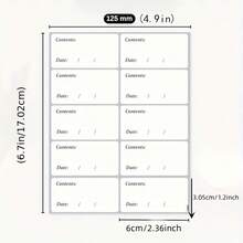 [100/200 tờ/hộp Giấy nhãn chống thấm nước cho tủ đông nhà bếp] Keo dính bền, chịu được -18°C, không bị cong vênh hay để lại cặn. Chất liệu bền chắc, có thể viết, lau chùi và tái sử dụng. Keo dính cường độ cao giúp dán chắc chắn. - Nhiều màu - Xem 8