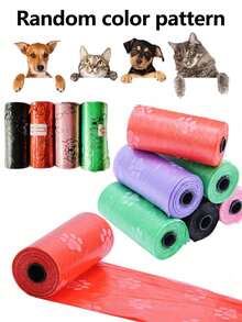 100pcs Dog Waste Bags, Black, Purple, Pink Thickened Fully Trash Bags, Thickened Waste Bags, Poop Bags, Trash Bags, Compostable, Cute Poop Bags - Multicolor - View 2