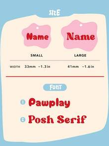 Customized Wavy Pet ID Tag, 3D Printed Pet Nameplate, Personalized Cat And Dog Name Tag With Keychain, Mini Hook, Cute Shaped Dog Tag, Dog Gift - Multicolor - View 5