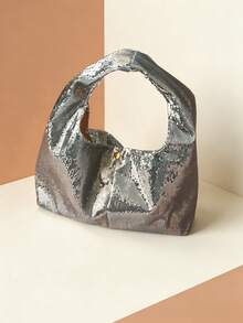 New Arrival Sequin Handbag | Niche Design Large Capacity Commuter Bag, Party & Clubbing Chic Shoulder Bag - Multicolor - View 13