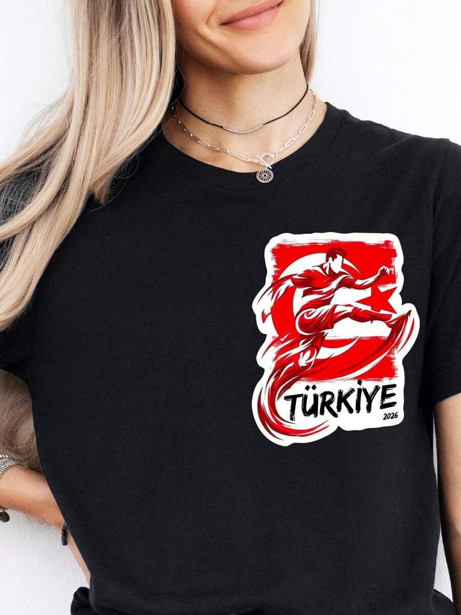Cup Turkiye Shirt2026 Soccer SweatshirtFootball Team Gift - Black - View 1