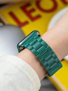 1条绿色树脂表带，兼容 Ultra、SE、Series 11、10、9、8、7、6、5、4、3、2、1等40mm、44mm、38mm、42mm表带。 - 綠色 - 查看 3