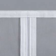 1pc White Hook And Loop Zipper Mosquito Net, Self-Adhesive Window Screen, Removable Mesh Curtain For Home Use - White Zipper - View 7
