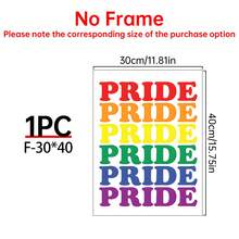 1/6 Stücke/Set LGBTQ+ Pride Leinwand Poster, Regenbogen-Themen Wandkunst Dekoration, lebendiges mehrfarbiges Design, mit den Zitaten "Happy Pride", "Love Is Love", "Love Is Never Wrong", Gleichberechtigung & Inklusion Heimdekoration, Gemälde, moderne Pride Month Wanddekoration, Wohnzimmer Schlafzimmer Apartment Ästhetik Ornament, minimalistischer Regenbogen-Muster, Innenraum Wandbehang Kunst, optional mit Rahmen - Mehrfarbig - Übersicht 13