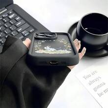 芝生ウサギ柄シリコン製スマホケースは、iPhone17、16、15、14、13、12、11 Pro Max、Plus、Air、X、XS、および S21、S22、S23、S24、S25、A13、A14、A15、A17、A33、A35、A54、Note20に対応しており、クリスマスやバレンタインデーのプレゼントとして彼氏、彼女、家族に贈るのに適しています。 - コーヒーブラウン - チェックする 8