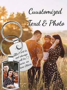 Customized Keychains, Personalised Photo Keychains, Custom Photo Keychains, Engravable, Custom Photos And Text, Photo Gifts, Personalised Keychain Gifts, Anniversary Gifts, Unique Couple Gifts - Multicolor - View 2