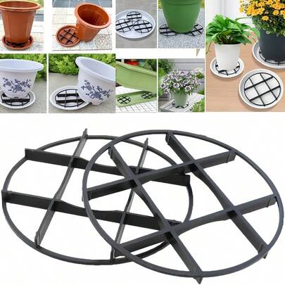 2/6/10 Stücke Blumentopf Untersetzer - 3.94 Inch Kunststoff Topffüße, für Drainage und Belüftung - atmungsaktive Pflanztopf Untersetzer, geeignet für Innen- und Außenbereich - Anti-Wurzelfäule Topfuntersetzer