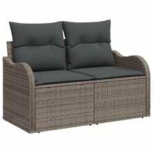 vidaXL Garten-Sofa-Set mit Speicher 9 pcs Grau Poly Rattan - Gris - Voir 4