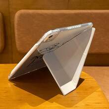 1 chiếc ốp bảo vệ iPad kiểu retro chấm bi kem và xanh dương hình cún con dễ thương, mặt lưng trong suốt, chân đế đa góc, khe cắm bút chì, viền mềm chống sốc, tự động bật/tắt màn hình cho iPad thế hệ thứ 10 / Air 4/5/Pro 11" / 9/8/7, phong cách nữ tính kiểu . - Nhiều màu - Xem 2