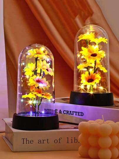 1 chiếc đèn ngủ trang trí hình hoa hướng dương sống động như thật, thích hợp để trang trí phòng khách, phòng ngủ, bàn cạnh giường ngủ, đèn trang trí hoa nhân tạo, lý tưởng làm quà tặng Ngày Valentine, Ngày của Mẹ, quà sinh nhật cho bạn bè, gia đình, người thân yêu.