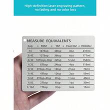 1pc Measurement Conversion Chart Refrigerator Magnet, Baking Measuring Cups Scale Plate Accessories Professional Kitchen Measurement Conversion Chart For Cups Best Gifts Birthday Graduation - 銀 - 查看 2