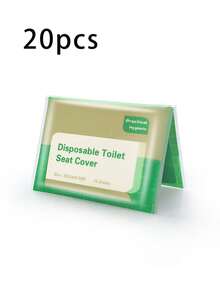 10 piezas/paquete Cubiertas desechables para asiento de inodoro, material de papel, impermeables, área de cobertura extendida, adecuadas para hoteles, lugares públicos, viajes, clubes de ocio y uso doméstico, decoración de baño, decoración de otoño - Multicolor - Ver 14