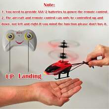 Mini Toy Airplane Gesture Sensing Indoor Flying Helicopter Toys, Remote-Controlled Helicopter Children's Toys With LED Lights, Birthday Gifts For Boys And Girls (Red) - 藍色 - 查看 9
