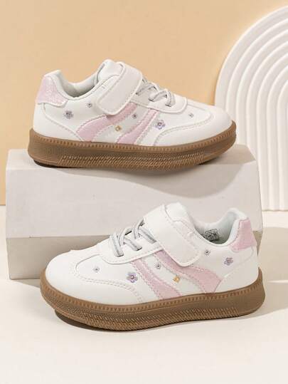 Kids' Fashion Casual Slip-On Sneakers With Hook And Loop Closure, Versatile Sports Shoes For Boys And Girls, Suitable For Various Seasons And Outdoor Activities