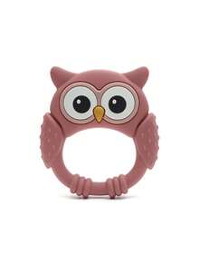 1pc Baby Owl Shaped Silicone Teether, Newborn Sensory Chewing Toy, Infant Gum Massager Teething Toy, Daily Companion - Multicolor - View 11