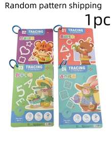 可重复使用的练字练习本，英文字母学习笔记本，蒙特梭利教育书籍，幼儿园可擦写练习卡，开学练字和握笔训练本，儿童趣味入门书法绘画笔记本 - 彩色 - 查看 13