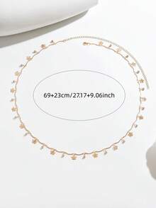 1pc Fashionable Hollow Butterfly, Glass Rhinestone Tassel Pendant Waist Chain, Suitable For Daily Casual, Beach, Bikini Matching, Summer Accessory In Gold Color - Gold - View 4