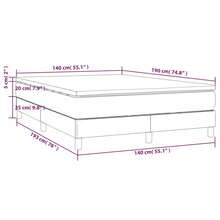 vidaXL Boxspringbett Mit Matratze Hellgrau 140x190 Cm Stoff - Grey - View 10