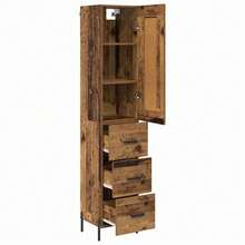 vidaXL Highboard Altholz 34,5 X 34 X 180 Cm Holzwerkstoff - Brown - View 5