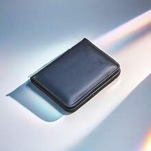 1-Piece Simple Style PU Leather Men's Card Holder Mini Wallet| Vertical ID And Credit Card Holder With A Coin Pocket, Solid Color Lining And Multiple Card Slots, An Ideal Gift For Valentine's Day, Christmas, Father's Day, And Other Men's Holidays - Màu nâu (lớp gỉ) - Xem 7